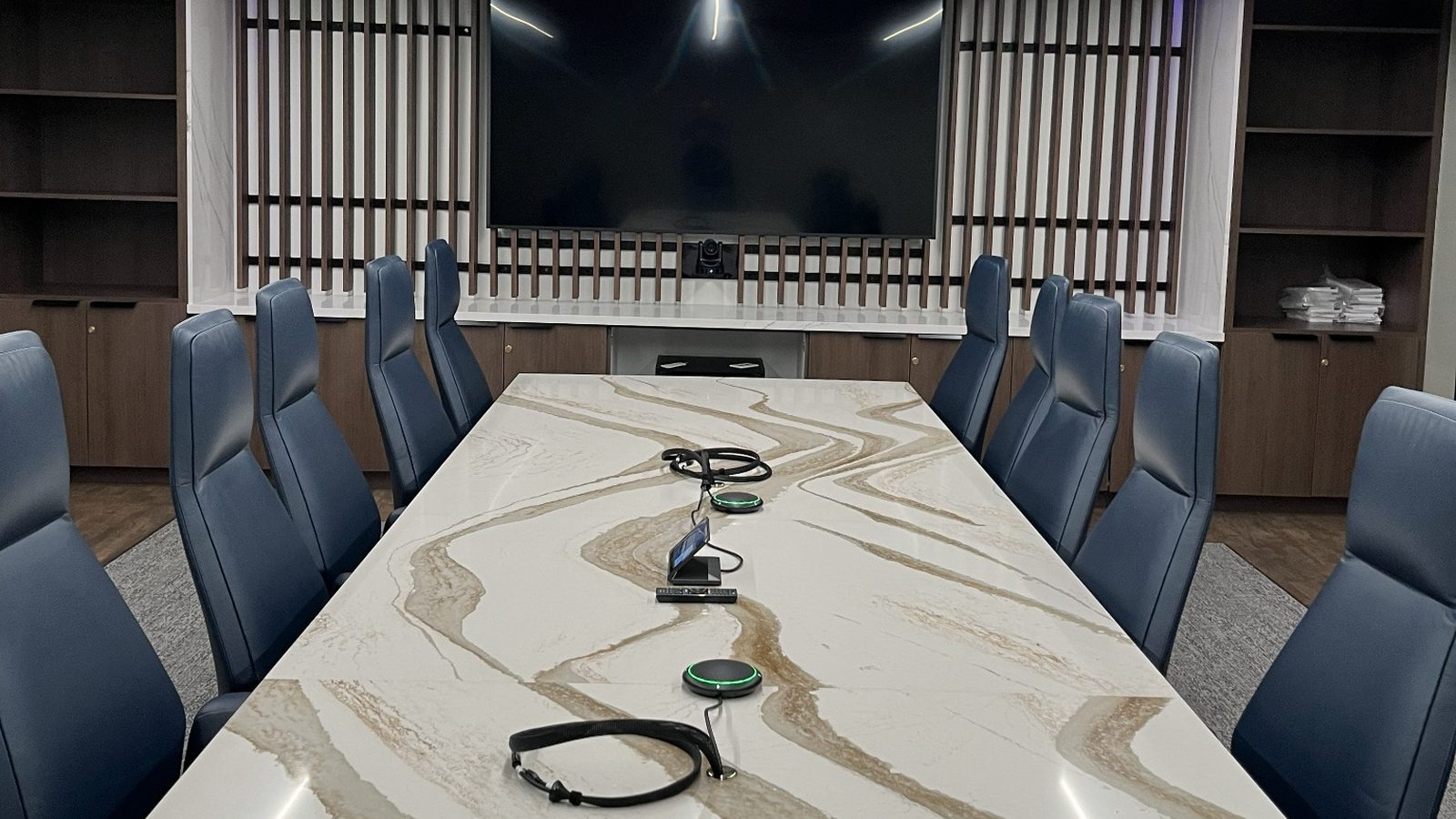 Modern conference room AV system